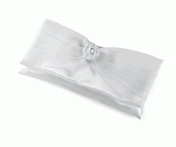 POCHETTE BIANCA C/PERLE 200X100 MM