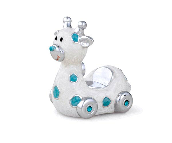 GIRAFFA AZZURRA CON SCATOLA H.55 MM