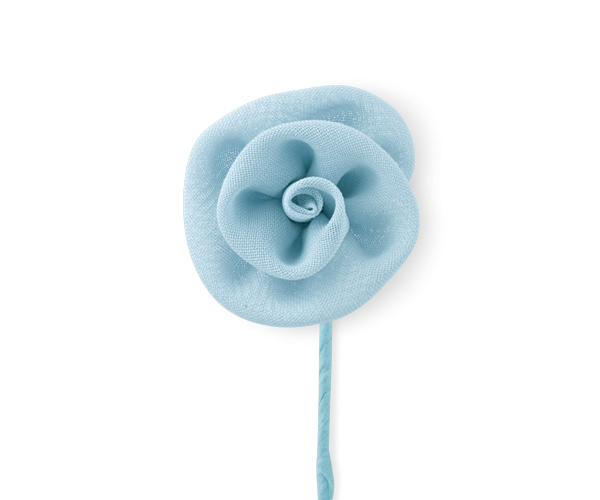 ROSELLINA ORGANZA AZZURRA ø 30 MM