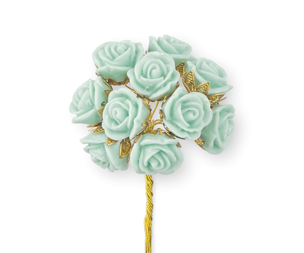 SET 10 ROSELLINE AZZURRE ø 15 MM