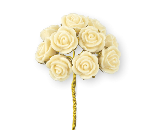 SET 10 ROSELLINE CREMA ø 15 MM