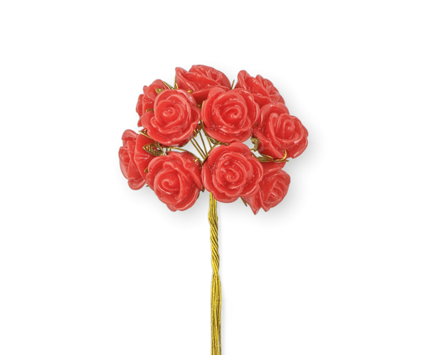 SET 10 ROSELLINE ROSSE ø 15 MM