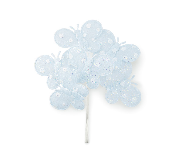 S/12 MAZZETTI 6 FARFALLE AZZUR 45 MM