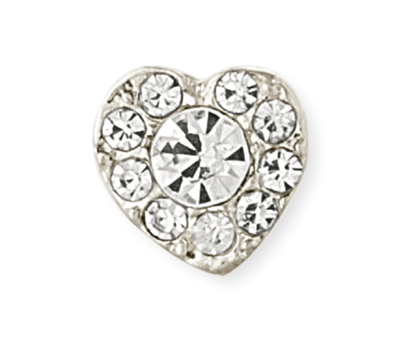 CUORE C/STRASS CENTRALE ø 15 MM