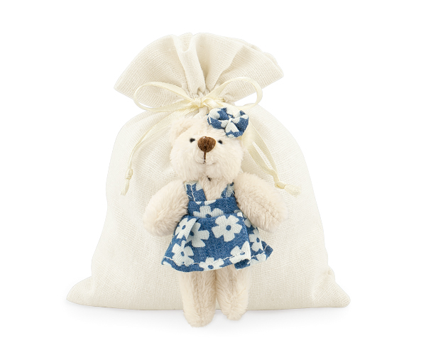 SACCHETTO C/ORSETTA JEANS FIOR 110XH.140 MM