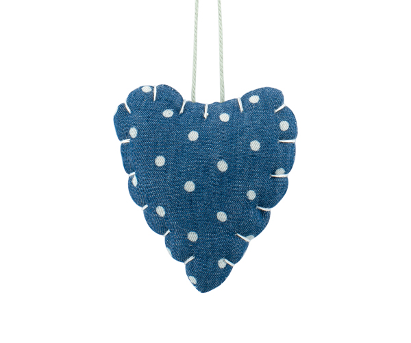 CUORE DA APPENDERE JEANS POIS 70 MM