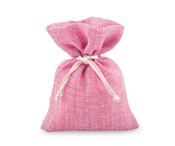 SACCHETTO COTONE ROSA 100XH.135 MM