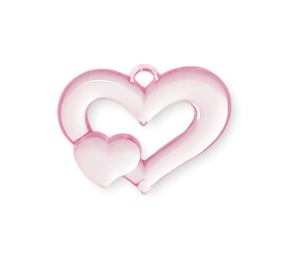 BAG 500 CUORI ROSA 30 MM