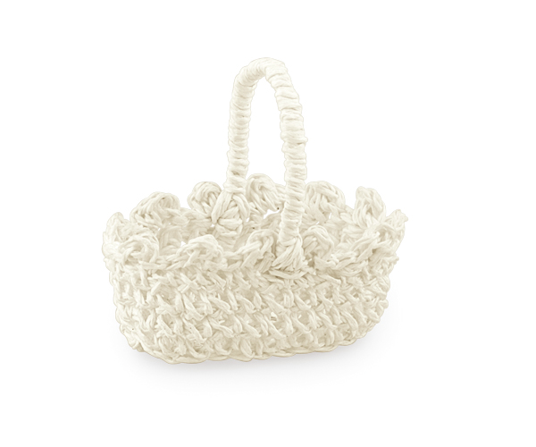 CESTINO OVALE BIANCO 85X55X90 MM