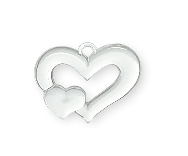 BAG 500 CUORI TRASPARENTI 30 MM