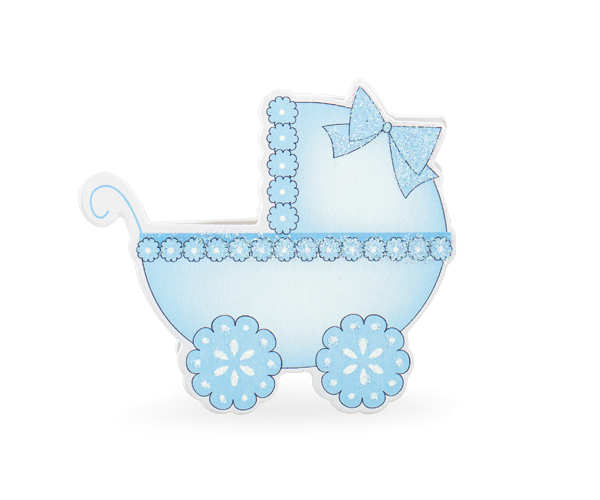 SEGNAPOSTO CARROZZINA AZZURRA H.55 MM