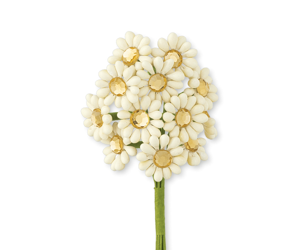 MAZZETTO 12 FIORELLINI AVORIO ø 20 MM