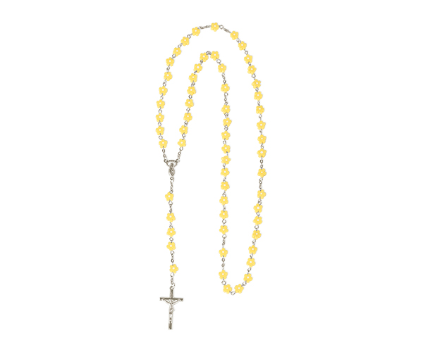 ROSARIO GIALLO CON SCATOLA