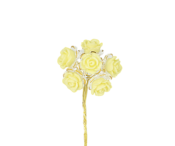 MAZZETTO 6 FIORI GIALLO-ORO ø 15 MM