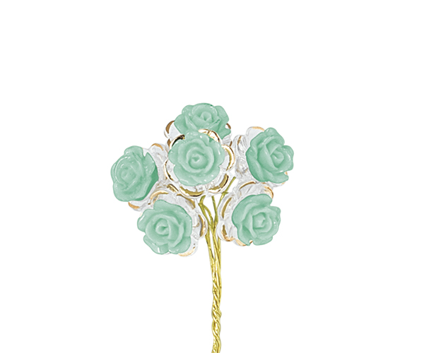 MAZZETTO 6 FIORI MENTA-ORO ø 15 MM