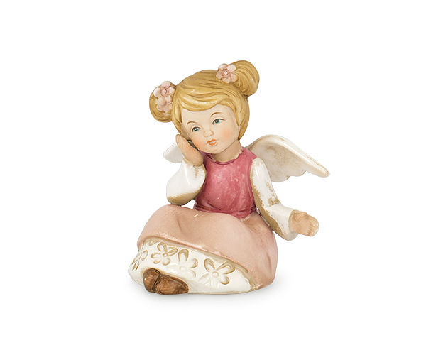 BIMBA ROSA SEDUTA CON SCATOLA 56563D INT H.80 MM