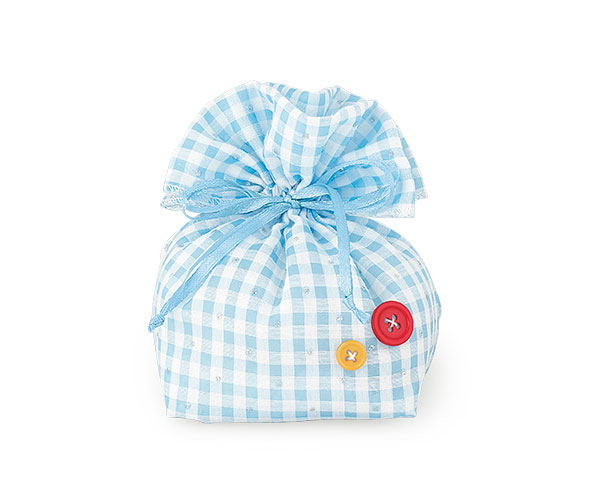 SACCOCCIO QUADRI AZZURRI 90X90X140 MM