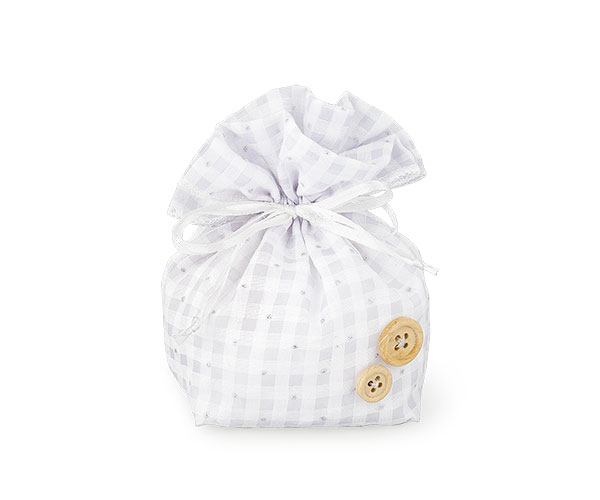 SACCOCCIO QUADRI BIANCHI 70X70X110 MM