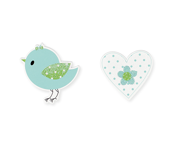 SET 24 STICKERS UCC.CUORE AZZ. 35/40 MM