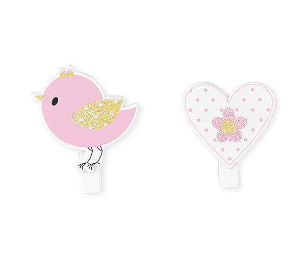 SET 12 MOLLETTE UCC.CUORE ROSA 45/50 MM