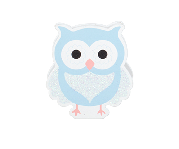 MOLLETTONE GUFO AZZURRO 65 MM