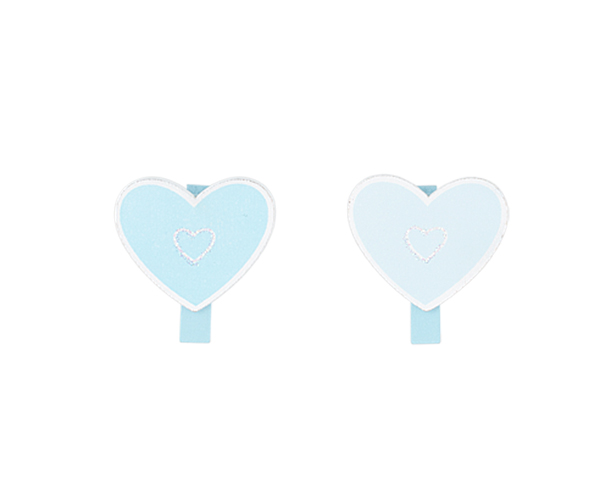 SET 12 MOLLETTE CUORE AZZ. ASS 38 MM