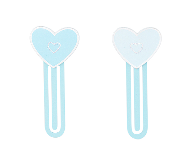 SET 12 SEGNALIBRO CUORE AZZ.AS 80 MM