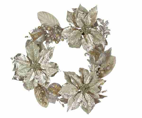 CORONA STELLA NATALE CHAMP/ORO D.520 MM