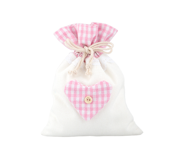 SACCH.QUADRI ROSA-BI C/CUORE 120X170 MM