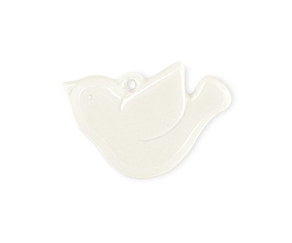 PENDAGLIO PORCELLANA COLOMBA 45 MM