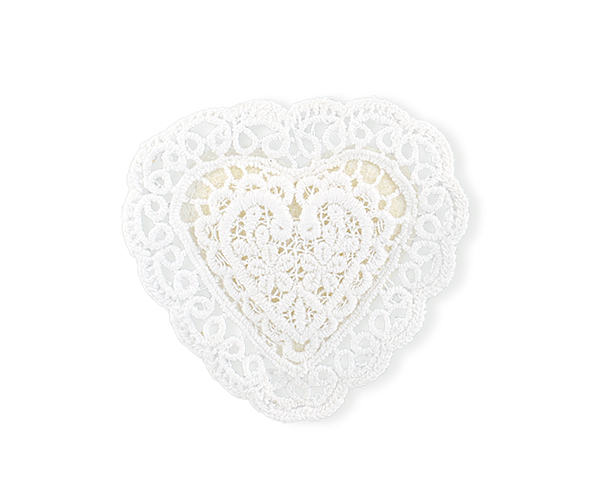 SET 6 STICKERS CUORE MACRAME 75 MM