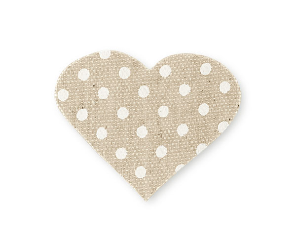 SET 24 CUORI COTONE POIS 50 MM