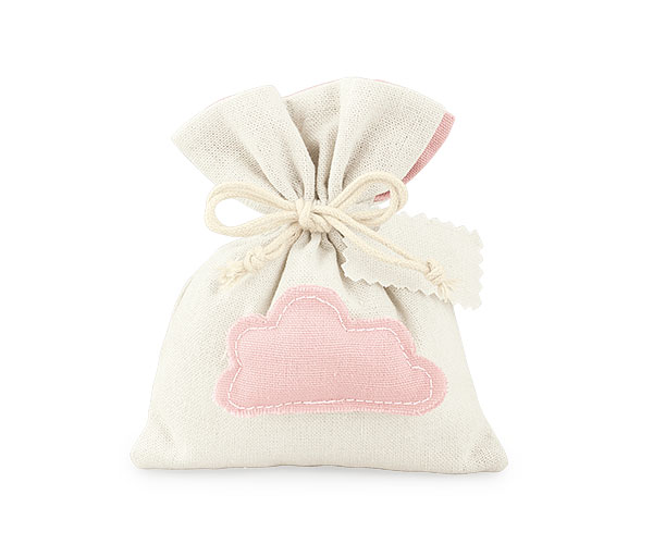 SACC.AVORIO COT.NUVOLA ROSA+BI 110X140 MM