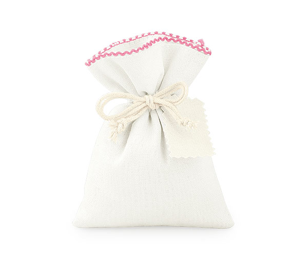 SACC.AVORIO COT.C/PIZZO RO+BIG 100X140 MM