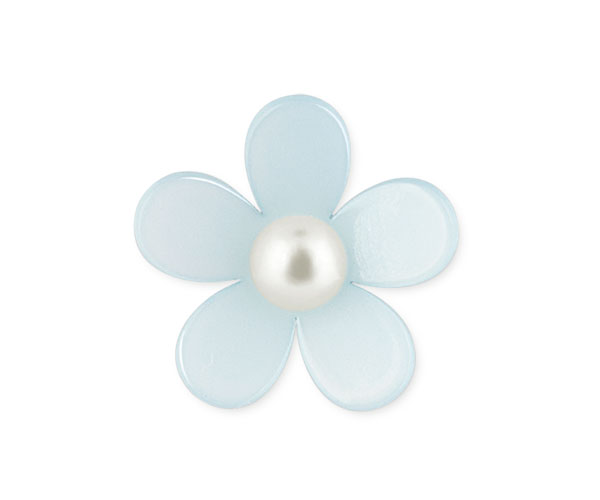 FIORE AZZURRO CON PERLA
