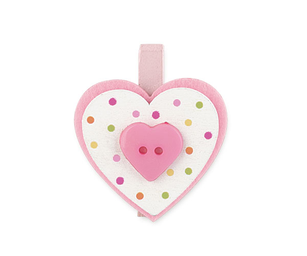 S/12 MOLLETTE ROSA C/CUORE 45 MM