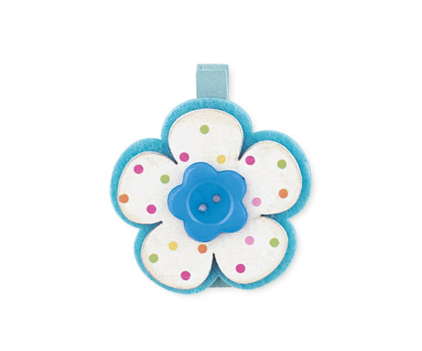 S/12 MOLLETTE AZZURRE C/FIORE 45 MM