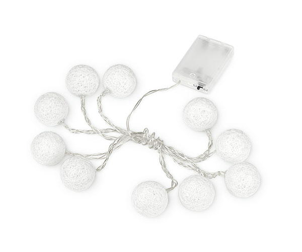 FILO 10 PALLINE LED BIANCHE