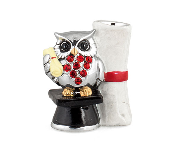 GUFO SU TOCCO E PERGAMENA H.50 MM