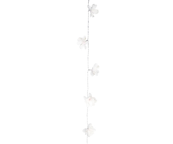 FILO 10 FIORI AVORIO CON LED