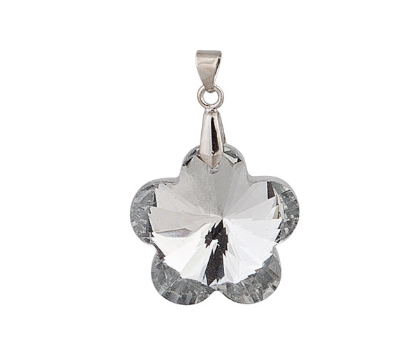 PENDAGLIO FIORE DIAMANTATO 28X28 MM