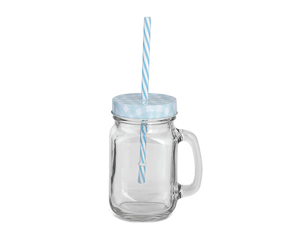 BOCCALE CON CANNUCCIA AZZURRO