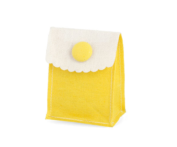 POCHETTE CON BOTTONE GIALLA
