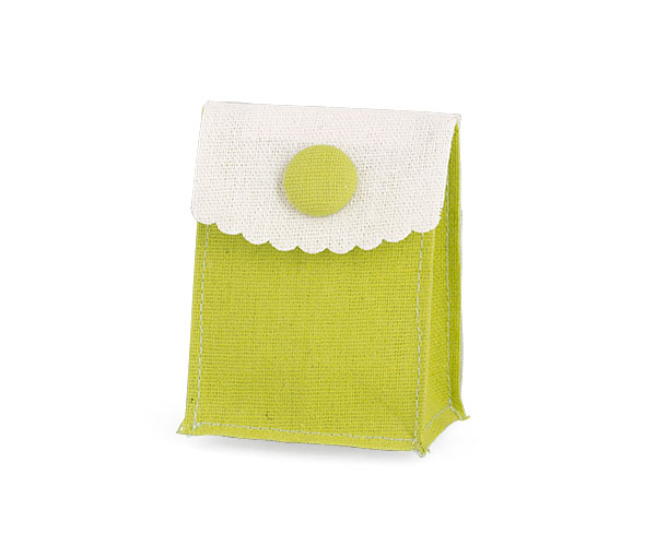 POCHETTE CON BOTTONE VERDE