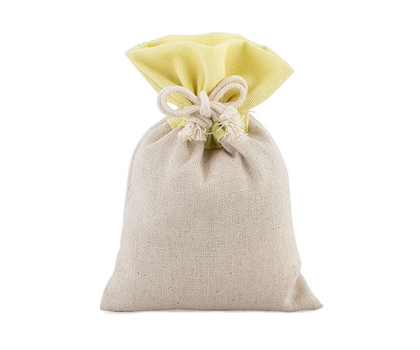 SACCHETTO BORDO GIALLO 100X150 MM