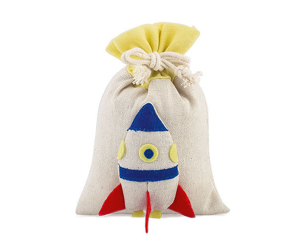 SACCHETTO RAZZO BORDO GIALLO 100X150 MM