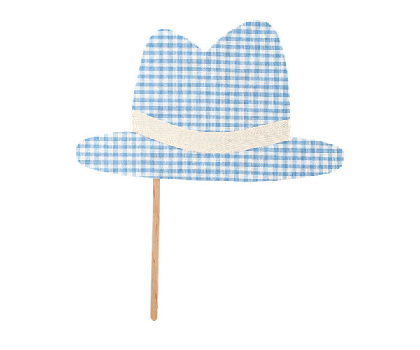 CAPPELLO BABY SHOWER AZZURRO STICK