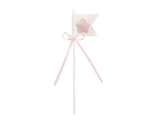 SET 12 STICK BANDIERA STELLA ROSA