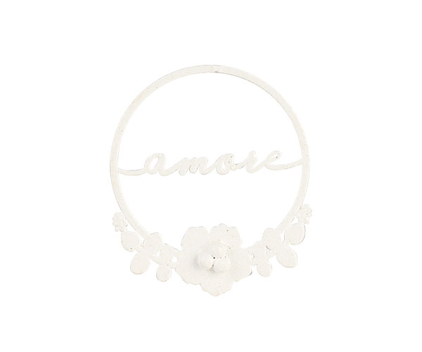 CERCHIO BIANCO GLITTER-AMORE