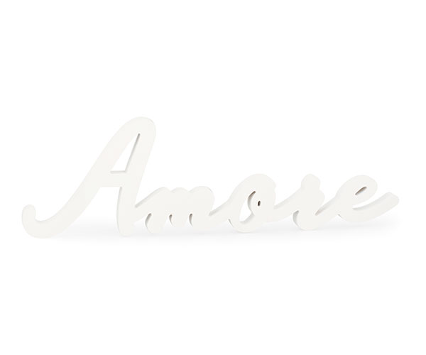 SCRITTA AMORE LEGNO BIANCO